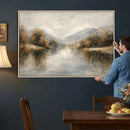 Abstract Landscape Wall Art Canvas Print, Modern Lake by MyGreatCanvas | Canvas Wall Art Prints | Photo Prints & Wall Decor