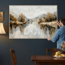 Abstract Landscape Wall Art Canvas Print, Modern Lake by MyGreatCanvas | Canvas Wall Art Prints | Photo Prints & Wall Decor
