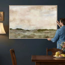 Muted Watercolor Hill Landscape Print — Beige Taupe Cloudy by MyGreatCanvas | Canvas Wall Art Prints | Photo Prints & Wall Decor