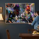 Graffiti Baseball Player Street Art Wall Art Canvas Print by MyGreatCanvas | Canvas Wall Art Prints | Photo Prints & Wall Decor