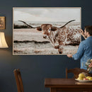 Texas Longhorn Bull Rustic Wall Art Canvas Print by MyGreatCanvas | Canvas Wall Art Prints | Photo Prints & Wall Decor