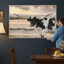 Texas Longhorn Bull Rustic Wall Art Canvas Print by MyGreatCanvas | Canvas Wall Art Prints | Photo Prints & Wall Decor