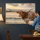 Texas Longhorn Wall Art Canvas Print, Western Ranch Bull by MyGreatCanvas | Canvas Wall Art Prints | Photo Prints & Wall Decor