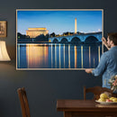 Washington DC Wall Art Canvas Print – Lincoln Memorial Night by MyGreatCanvas | Canvas Wall Art Prints | Photo Prints & Wall Decor