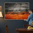 Black Orange Abstract Wall Art Canvas Print Modern Textured by MyGreatCanvas | Canvas Wall Art Prints | Photo Prints & Wall Decor