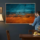 Teal Orange Abstract Wall Art Canvas Print Modern Large by MyGreatCanvas | Canvas Wall Art Prints | Photo Prints & Wall Decor