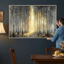 Abstract Birch Forest Wall Art Canvas Print – Modern Gold by MyGreatCanvas | Canvas Wall Art Prints | Photo Prints & Wall Decor
