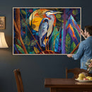 Colorful Heron Wall Art Canvas Print Tropical Bird Abstract by MyGreatCanvas | Canvas Wall Art Prints | Photo Prints & Wall Decor