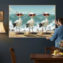 Funny Seagull Wall Art Canvas Print Beach Birds With by MyGreatCanvas | Canvas Wall Art Prints | Photo Prints & Wall Decor