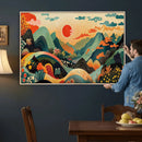 Yayoi Kusama Boho Mountain Landscape Large Wall Art, by MyGreatCanvas | Canvas Wall Art Prints | Photo Prints & Wall Decor