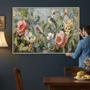 Vintage Birds and Flowers Wall Art Canvas Print, Botanical by MyGreatCanvas | Canvas Wall Art Prints | Photo Prints & Wall Decor