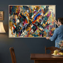 Geometric Abstract Wall Art Canvas Print, Orange Blue by MyGreatCanvas | Canvas Wall Art Prints | Photo Prints & Wall Decor