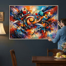 Geometric Abstract Wall Art Canvas Print, Orange Blue by MyGreatCanvas | Canvas Wall Art Prints | Photo Prints & Wall Decor