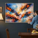 Lyrical Abstraction Wall Art Canvas Print, Orange Blue by MyGreatCanvas | Canvas Wall Art Prints | Photo Prints & Wall Decor