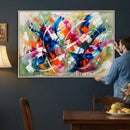 Geometric Abstract Wall Art Canvas Print, Orange Blue by MyGreatCanvas | Canvas Wall Art Prints | Photo Prints & Wall Decor
