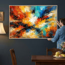 Lyrical Abstract Wall Art Canvas Print, Orange Blue Abstract by MyGreatCanvas | Canvas Wall Art Prints | Photo Prints & Wall Decor