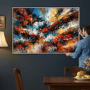 Lyrical Abstrac Wall Art Canvas Print, Orange Blue Abstract by MyGreatCanvas | Canvas Wall Art Prints | Photo Prints & Wall Decor