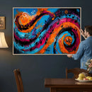 Geometric Abstract Wall Art Canvas Print, Orange Blue by MyGreatCanvas | Canvas Wall Art Prints | Photo Prints & Wall Decor