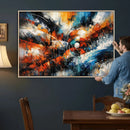 Geometric Abstract Wall Art Canvas Print, Orange Blue by MyGreatCanvas | Canvas Wall Art Prints | Photo Prints & Wall Decor