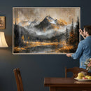 Mountain Lake Canvas Wall Art — Rustic Forest Landscape by MyGreatCanvas | Canvas Wall Art Prints | Photo Prints & Wall Decor