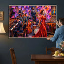 Jazz Band Canvas Wall Art — Jazz Club Singer Saxophone Print by MyGreatCanvas | Canvas Wall Art Prints | Photo Prints & Wall Decor