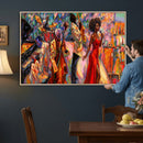 African American Jazz Singer Canvas Art — Red Dress Black by MyGreatCanvas | Canvas Wall Art Prints | Photo Prints & Wall Decor