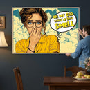Pop Art Print Bathroom Sign Wall Art Canvas Print — Funny by MyGreatCanvas | Canvas Wall Art Prints | Photo Prints & Wall Decor