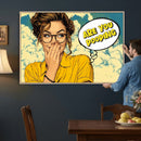 Pop Art Print Bathroom Sign Wall Art Canvas Print — Funny by MyGreatCanvas | Canvas Wall Art Prints | Photo Prints & Wall Decor