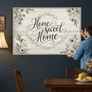 Home Sweet Home Wall Art Canvas Print, Floral Farmhouse by MyGreatCanvas | Canvas Wall Art Prints | Photo Prints & Wall Decor