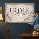 Home Sweet Home Wall Art Canvas Print, Floral Farmhouse by MyGreatCanvas | Canvas Wall Art Prints | Photo Prints & Wall Decor