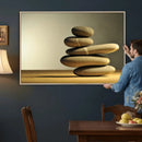 Zen Stone Wall Art Canvas Print, Balanced Rock Stack Framed by MyGreatCanvas | Canvas Wall Art Prints | Photo Prints & Wall Decor
