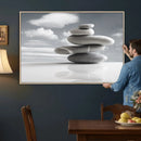 Zen Stone Wall Art Canvas Print, Balanced Rock Stack Framed by MyGreatCanvas | Canvas Wall Art Prints | Photo Prints & Wall Decor