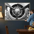 Vintage Propeller Plane Wall Art Canvas Print, Black and by MyGreatCanvas | Canvas Wall Art Prints | Photo Prints & Wall Decor