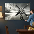 Vintage Airplane Wall Art Canvas Print, Black and White by MyGreatCanvas | Canvas Wall Art Prints | Photo Prints & Wall Decor