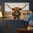 Texas Longhorn Bull Wall Art Canvas Print, Western Farmhouse by MyGreatCanvas | Canvas Wall Art Prints | Photo Prints & Wall Decor