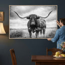 Texas Longhorn Canvas Wall Art Western Bull Desert Moody by MyGreatCanvas | Canvas Wall Art Prints | Photo Prints & Wall Decor