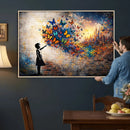 Banksy Girl Wall Art Canvas Print for Living Room Decor by MyGreatCanvas | Canvas Wall Art Prints | Photo Prints & Wall Decor