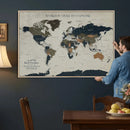 Custom Push Pin World Map Wall Art Canvas Print – by MyGreatCanvas | Canvas Wall Art Prints | Photo Prints & Wall Decor