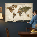 Custom Push Pin World Map Wall Art Canvas Print – by MyGreatCanvas | Canvas Wall Art Prints | Photo Prints & Wall Decor