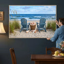 Large Beach Canvas Wall Art Coastal Adirondack Chairs Ocean by MyGreatCanvas | Canvas Wall Art Prints | Photo Prints & Wall Decor