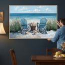 Beach Canvas Wall Art Coastal Adirondack Chairs Ocean by MyGreatCanvas | Canvas Wall Art Prints | Photo Prints & Wall Decor