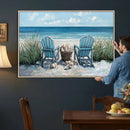 Beach Canvas Wall Art Coastal Adirondack Chairs Ocean by MyGreatCanvas | Canvas Wall Art Prints | Photo Prints & Wall Decor