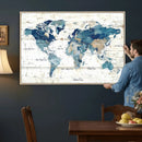 Watercolor World Map Canvas Wall Art Print – Abstract by MyGreatCanvas | Canvas Wall Art Prints | Photo Prints & Wall Decor