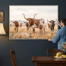Texas Longhorn Canvas Wall Art, Rustic Farm Animal Photography Print, Farmhouse Country Decor, Western Ranch Art by MyGreatCanvas | Canvas Wall Art Prints | Photo Prints & Wall Decor