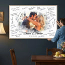 Wedding Guest Book Alternative Wall Art Canvas Print, Personalized Wedding Signature Poster, Custom Couple Photo Guestbook Canvas, Bridal Shower Reception Decor by MyGreatCanvas | Canvas Wall Art Prints | Photo Prints & Wall Decor