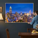 Charlotte Skyline Canvas Wall Art Print – North Carolina Cityscape Photography Print by MyGreatCanvas | Canvas Wall Art Prints | Photo Prints & Wall Decor