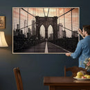 Brooklyn Bridge Canvas Wall Art, New York City Skyline Photography Print, NYC Landmark Urban Decor Artwork by MyGreatCanvas | Canvas Wall Art Prints | Photo Prints & Wall Decor