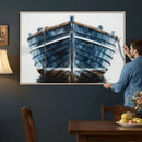 Blue Wooden Rowboat Canvas Wall Art, Coastal Nautical Boat Painting Print for Lake Beach House Decor, Minimalist Maritime Decor Artwork by MyGreatCanvas | Canvas Wall Art Prints | Photo Prints & Wall Decor
