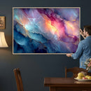 Colorful Abstract Canvas Wall Art Print, Vibrant Popup Color Art Print