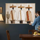 Mexican Wall Art Canvas Print, Southwestern Sombrero Poncho Painting, Neutral Earthy Boho Decor, Fiesta Living Room Art, Impasto Style Print by MyGreatCanvas | Canvas Wall Art Prints | Photo Prints & Wall Decor